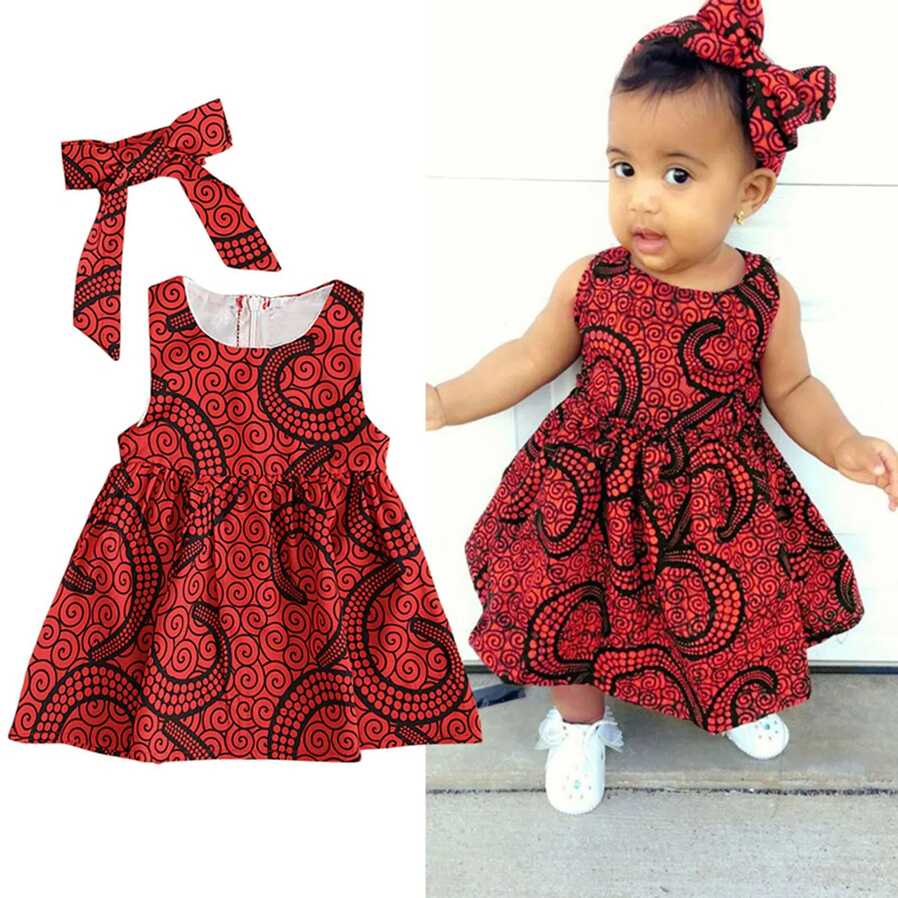 African Dress Traditional 6M-3Y Dashiki Dresses Style Princess ...