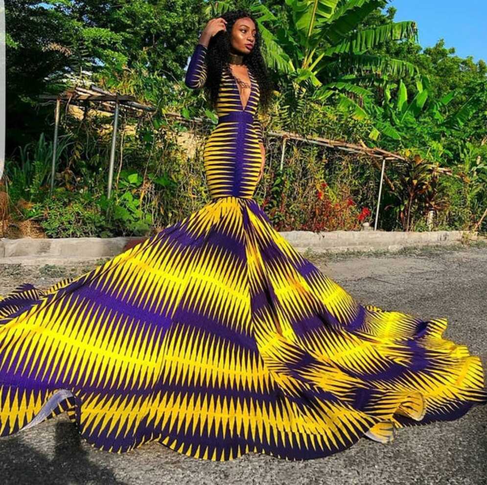 African Mermaid Dress,african Print Prom Dress,african Special ...