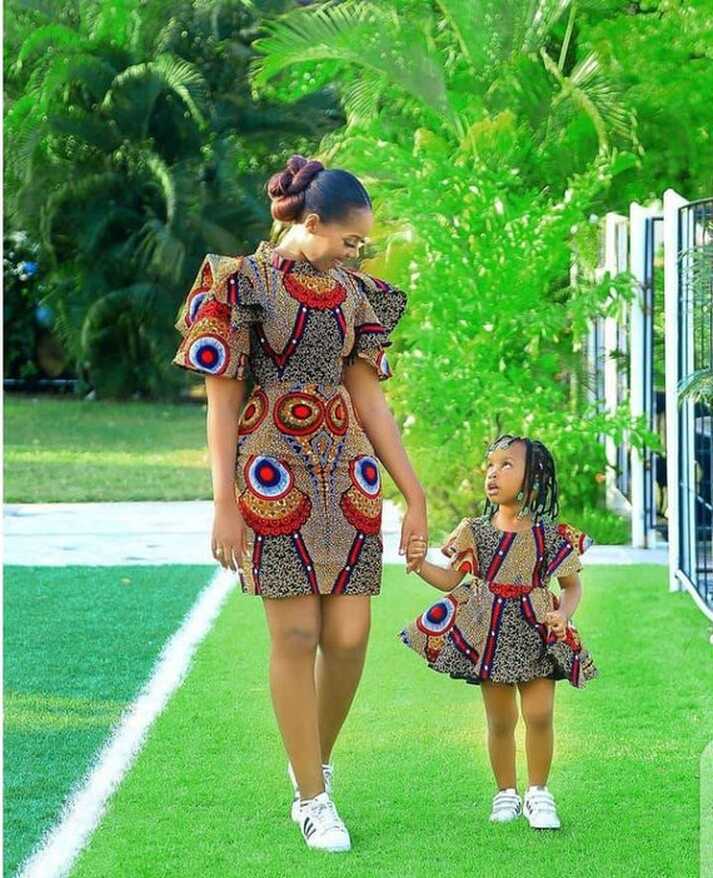 African Mom and Daughter Summer Matching Outfit for Photoshoot ...