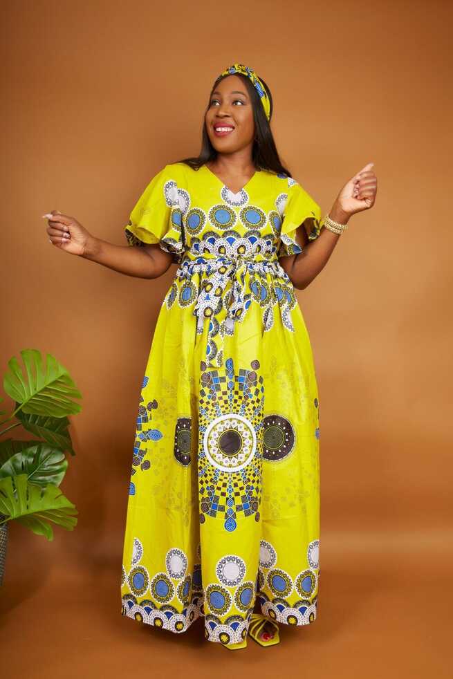 African Print Ankara Maxi Dress - Kayla - Jamii