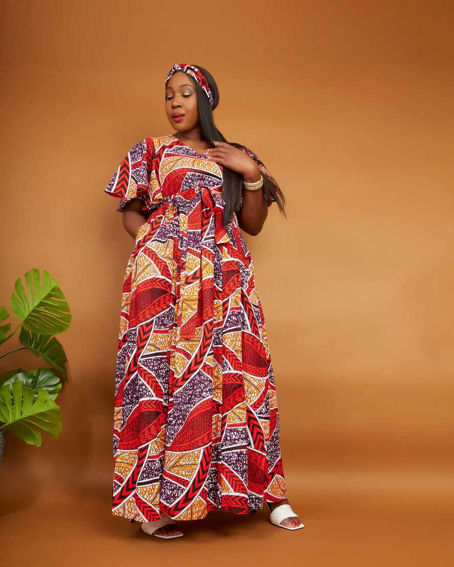 African Print Ankara Maxi Dress - Zurri - Jamii