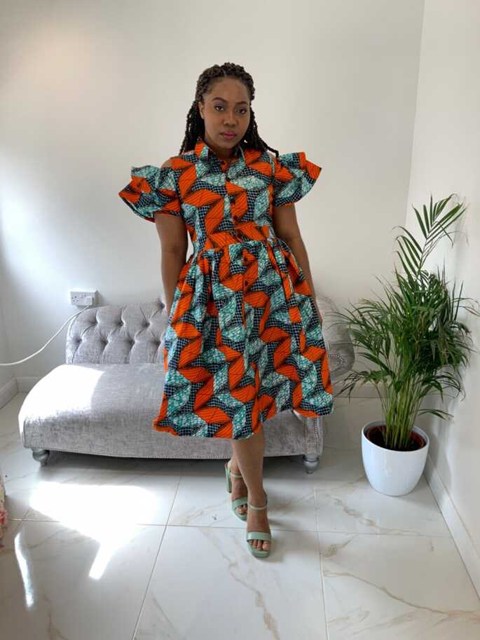 African Print Cotton Women&#39;s dress Summer Occasion Party Cold ...