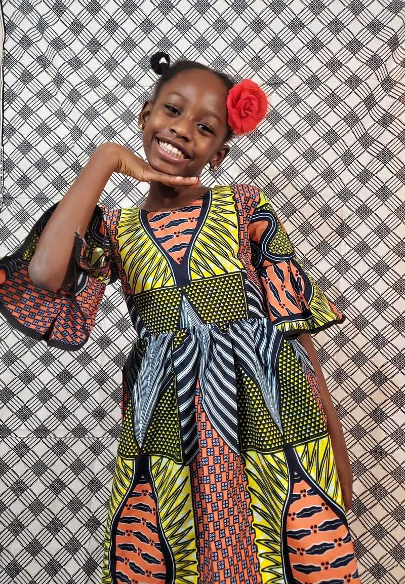 African Print Girls Dress, Girl&#39;s Ankara Dress. Girls Dashiki ...