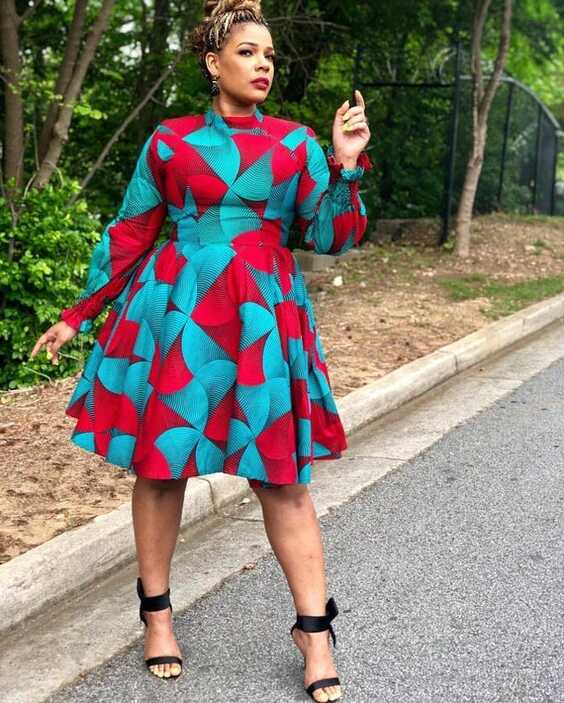 African Print Midi Dress,short Ankara Dress,african Clothing for ...