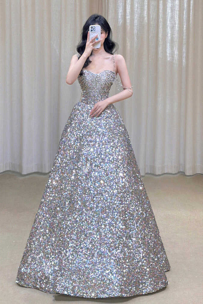 Airuchu Sequin Evening Dress Dresses Female High-end Luxury Niche ...