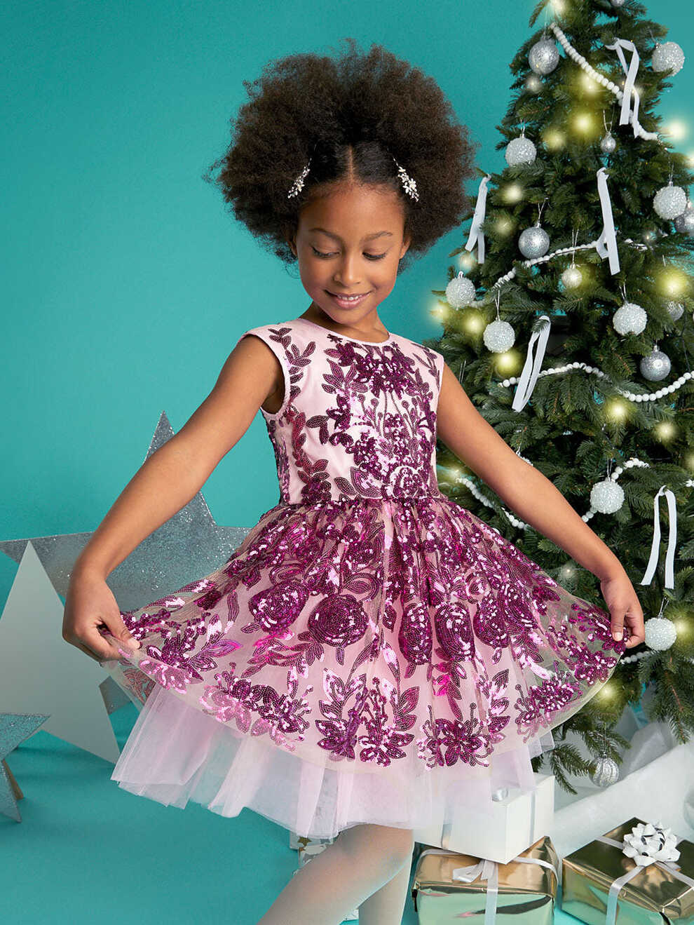 All Over Pink Sequin Dress for Girls – Chasing Fireflies