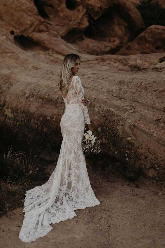 Alyssa Long Sleeve Lace Wedding Dress