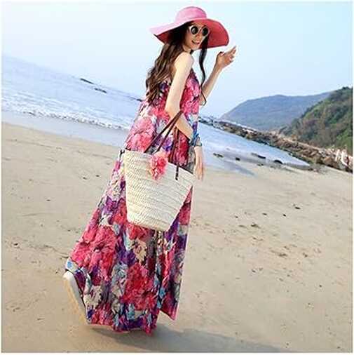 Amazon.co.jp: Maxi Length Dress, Resort Dress, Long Dress ...