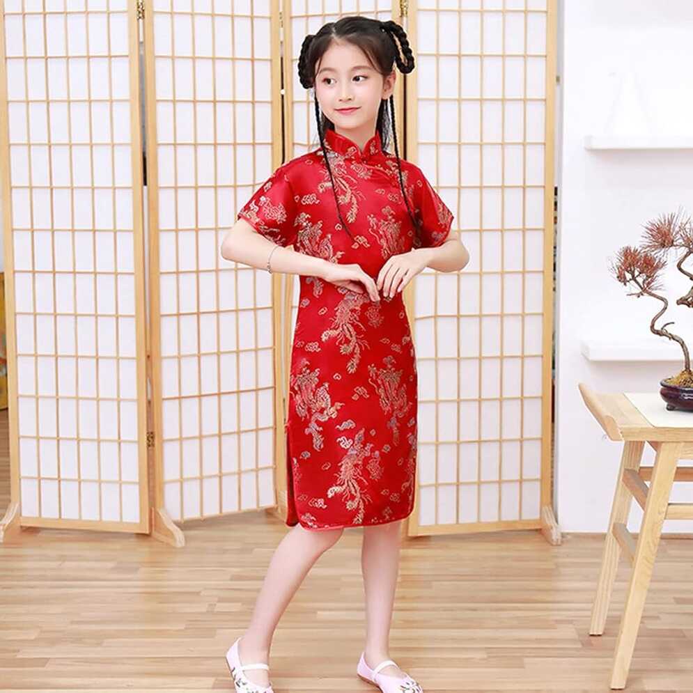 Amazon.com: Beautiful Girls Cheongsam Exquisite Chinese Cheongsams ...