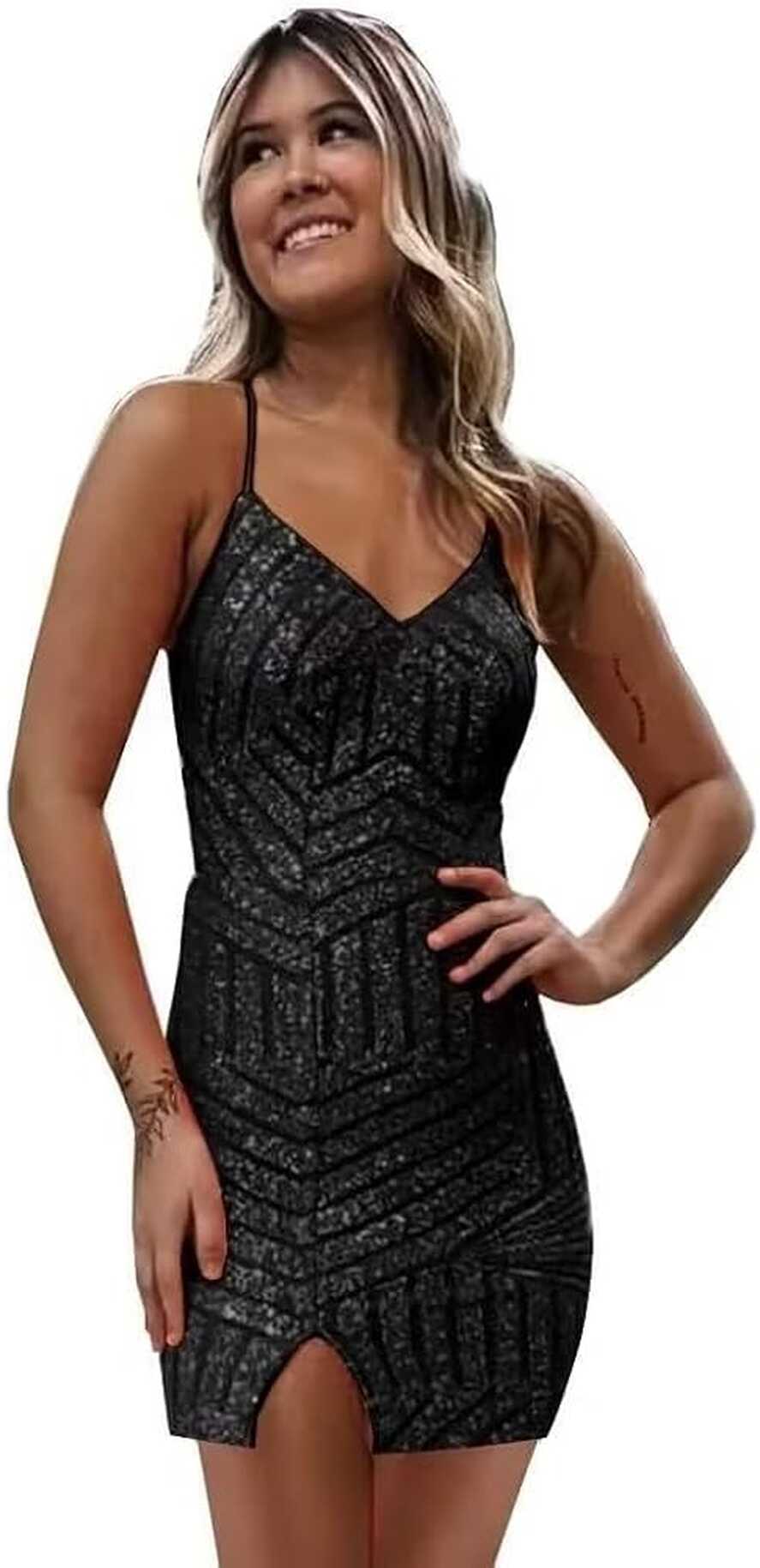 Amazon.com: Black Homecoming Dresses Short Prom Dresses for Women ...