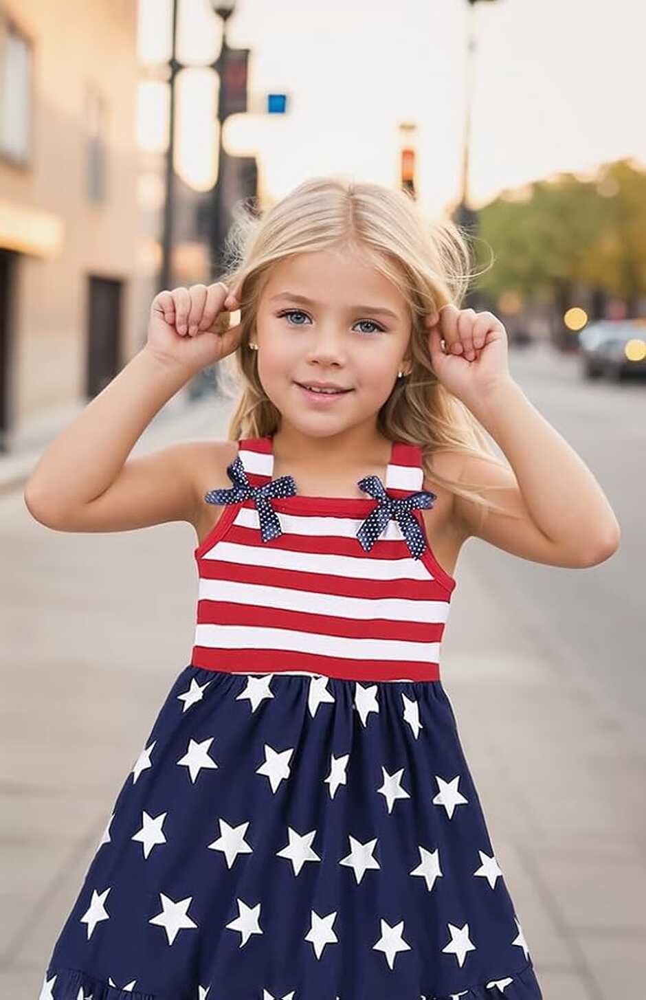 Amazon.com: CM-Kid Toddler Girls Dresses 4th of July Outfit ...