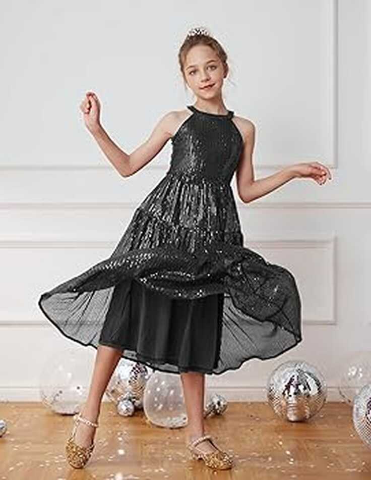 Amazon.com: GRACE KARIN Princess Dresses for Girls Sparkle Sequin ...