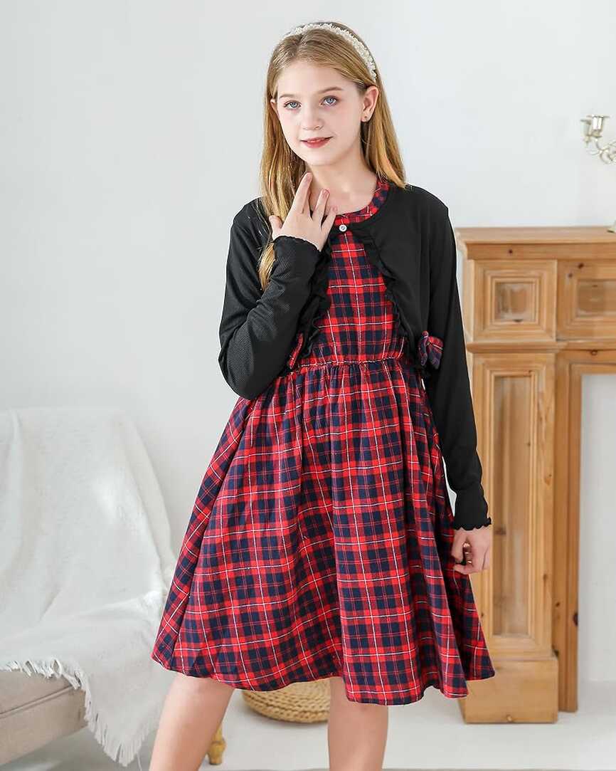 Amazon.com: Girls Clothes Fall Winter Christmas Dresses Teen Girls ...