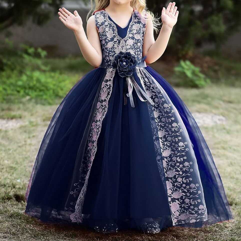 Amazon.com: Girls Dress Princess Dress Sleeveless Long Dress ...