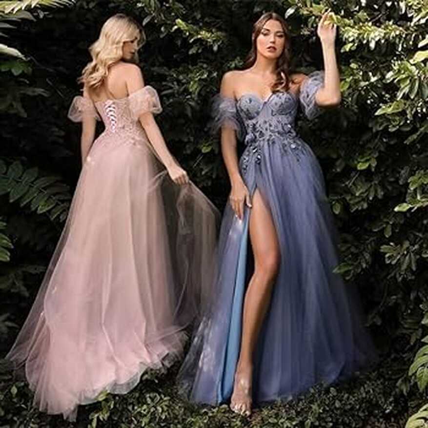 Amazon.com: Glitter Sweetheart Prom Dresses 3D Flowers Tulle Long ...