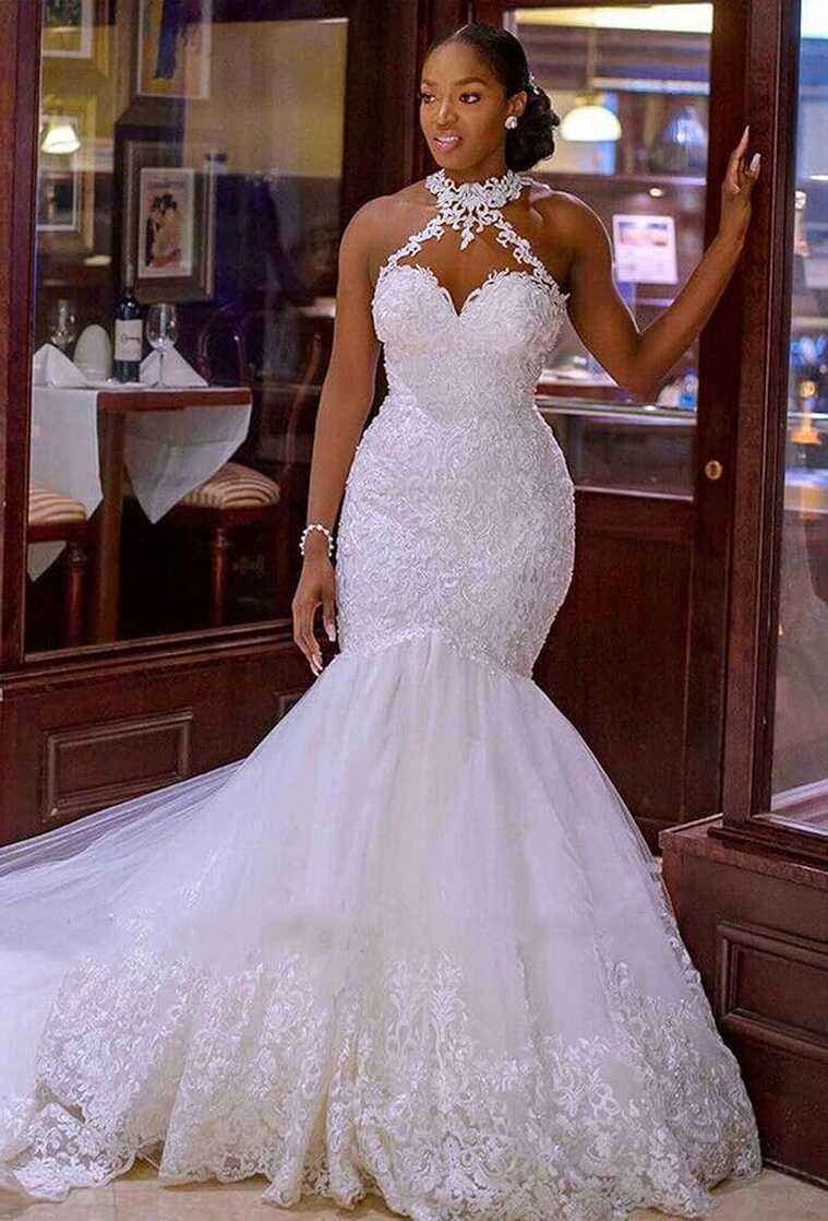 Amazon.com: Huaxiafan Mermaid Wedding Dresses for Bride 2024 ...