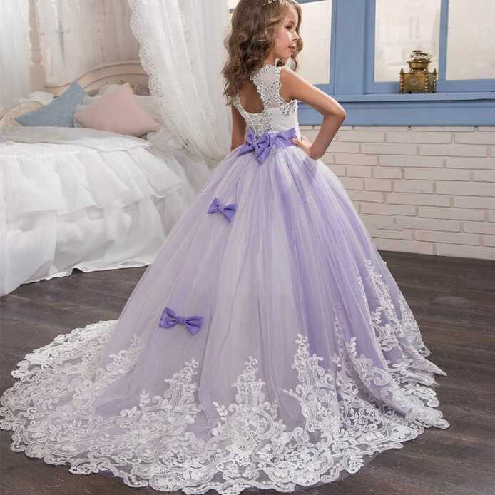 Amazon.com: Kehen Flower Girl Dress, Princess Lilac Long Girls ...