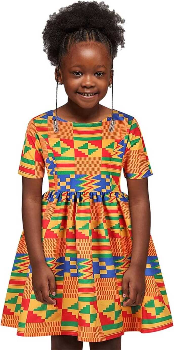 Amazon.com: Kids Baby Girls Summer Dress African Dashiki ...