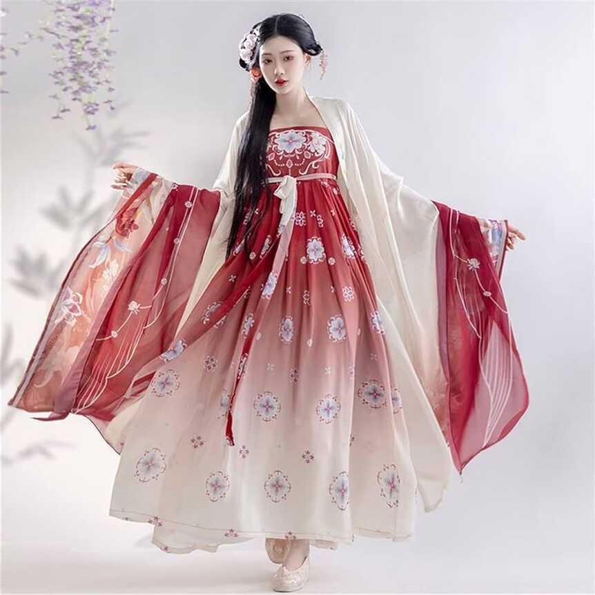 Amazon.com: Mkjuuior Hanfu Dress Women Ancient Chinese Hanfu Sets ...