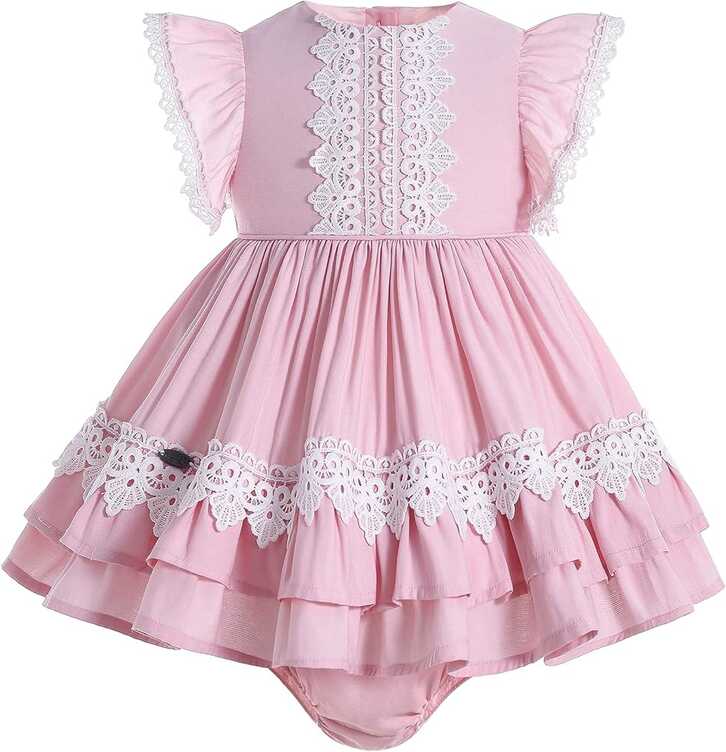 Amazon.com: Pettigirl Baby Girls Summer Cute Pink Lace Casual ...