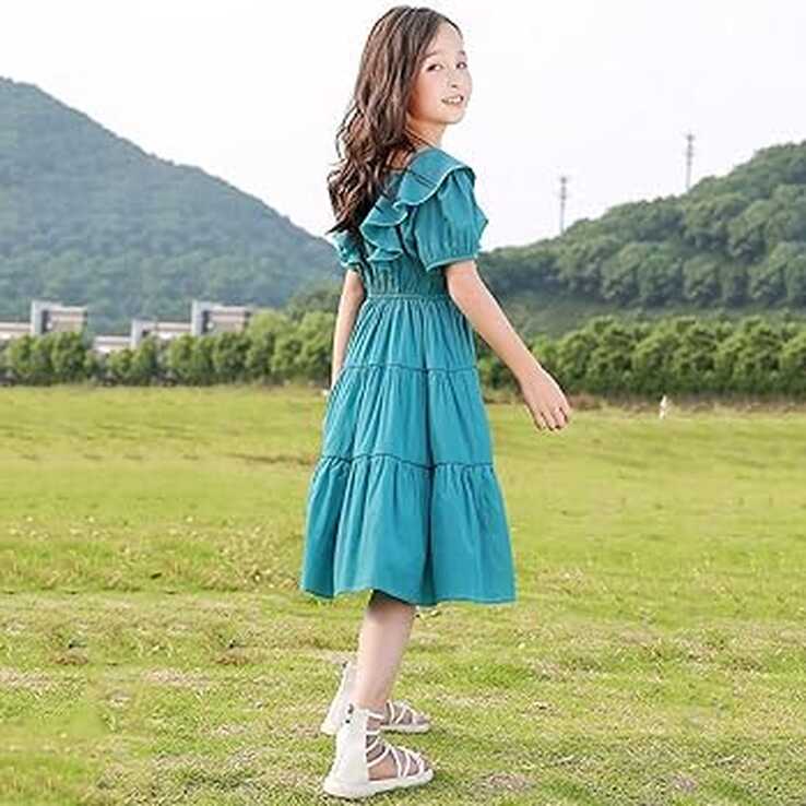 Amazon.com: QIUYI 3-14 Years Summer Dress for Kids Girls Summer ...