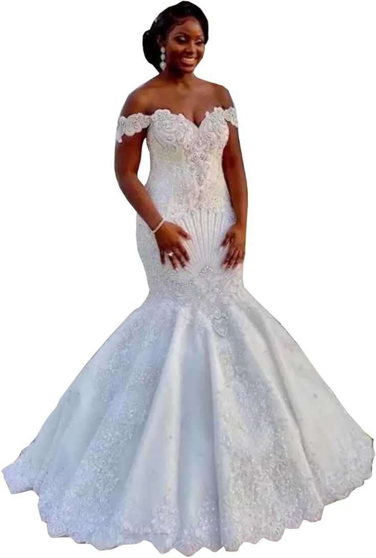 Amazon.com: Sequins Sweetheart neckline Lace Bridal Ball Gowns ...