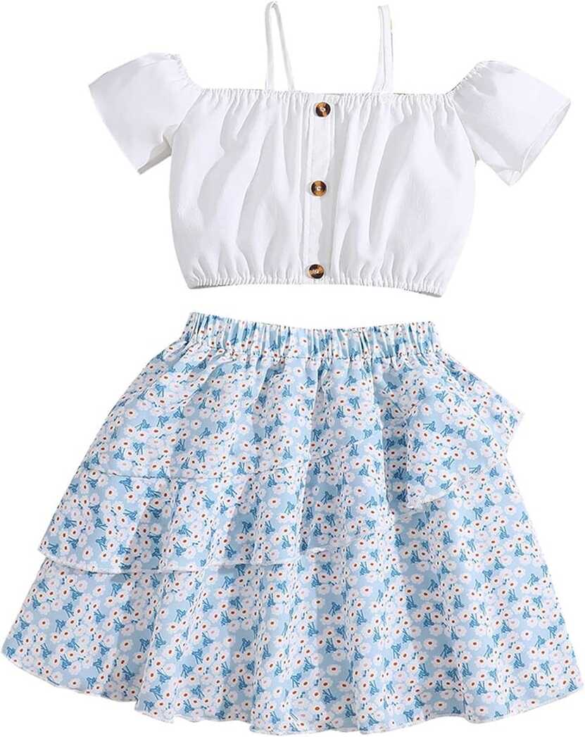 Amazon.com: Toddler Clothes for Girls Kids Girls Summer Short ...