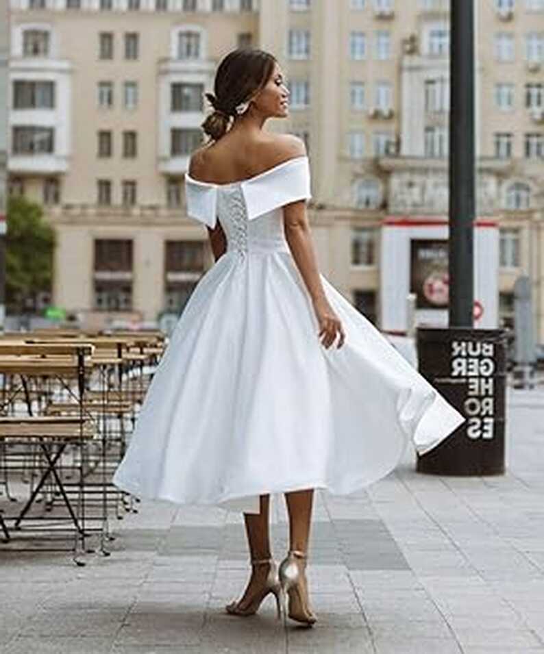 Amazon.com: Women&#39;s Off The Shoulder Bridesmaid Dresses Short ...