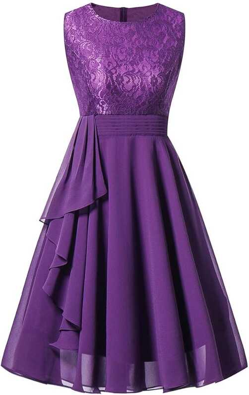 Amazon.com: Womens Sleeveless Ladies Formal Wedding Bridesmaid ...