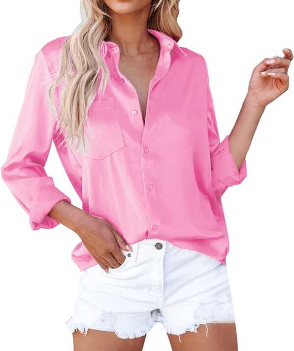 Amazon.com: uhnmki Tops Women Long Sleeve Lapel Cardigan Top ...