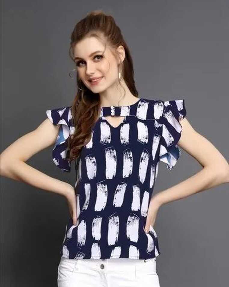 American Crepe Fancy Top For Girls at Rs 170 | Fashion Top in ...