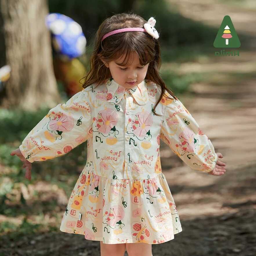 Amila Baby Girl Dress 2023 Spring New 100% Cotton Long Sleeves A ...