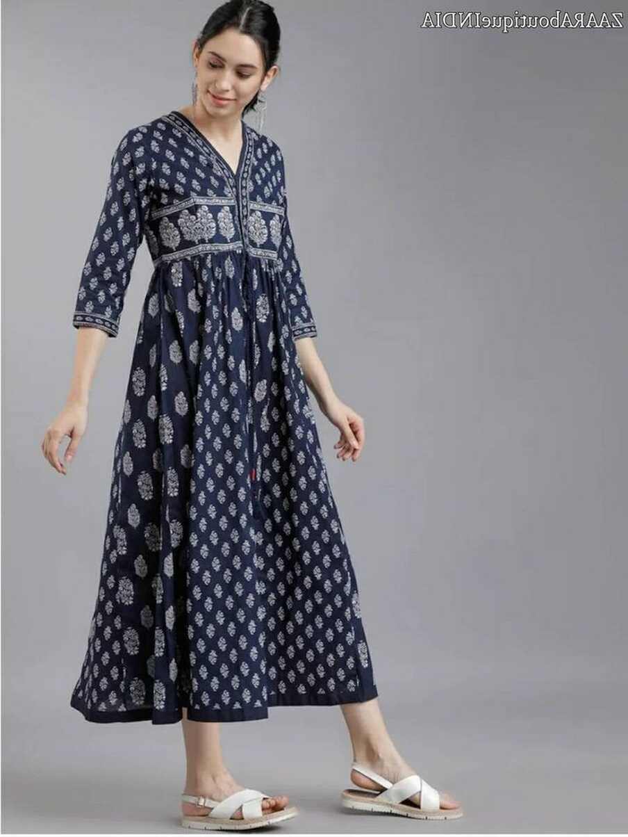 Anarkali Kurta | Hand Block Printed A-Line Kurta | Gift For Her ...