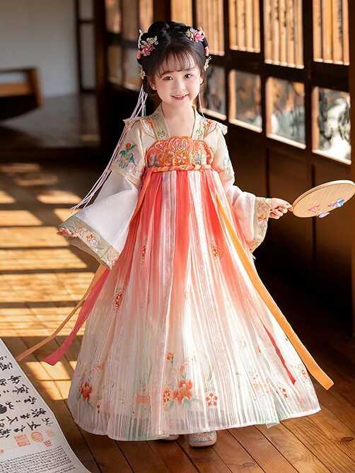 Ancient Embroidery Chinese Dress For Girls - Fashion Hanfu