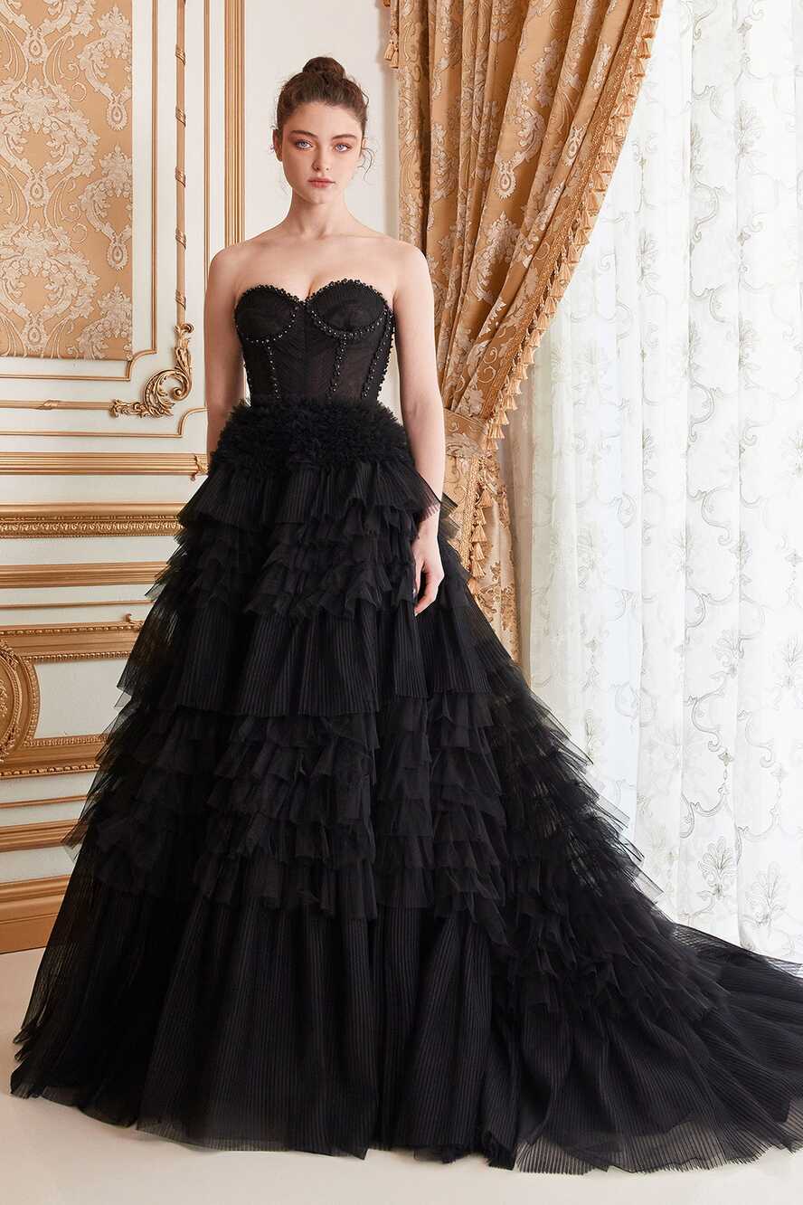 Andrea &amp; Leo Couture A1017 Corset Tulle Ruffle Ball Princess Gown ...