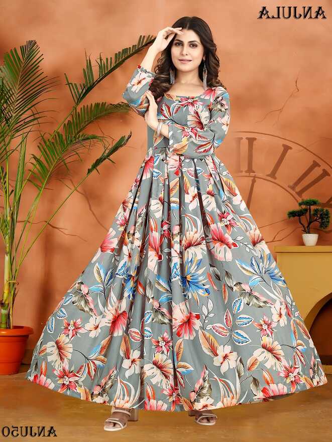 Anjula Vol 1 Printed Fancy Ready Made Gown Collection