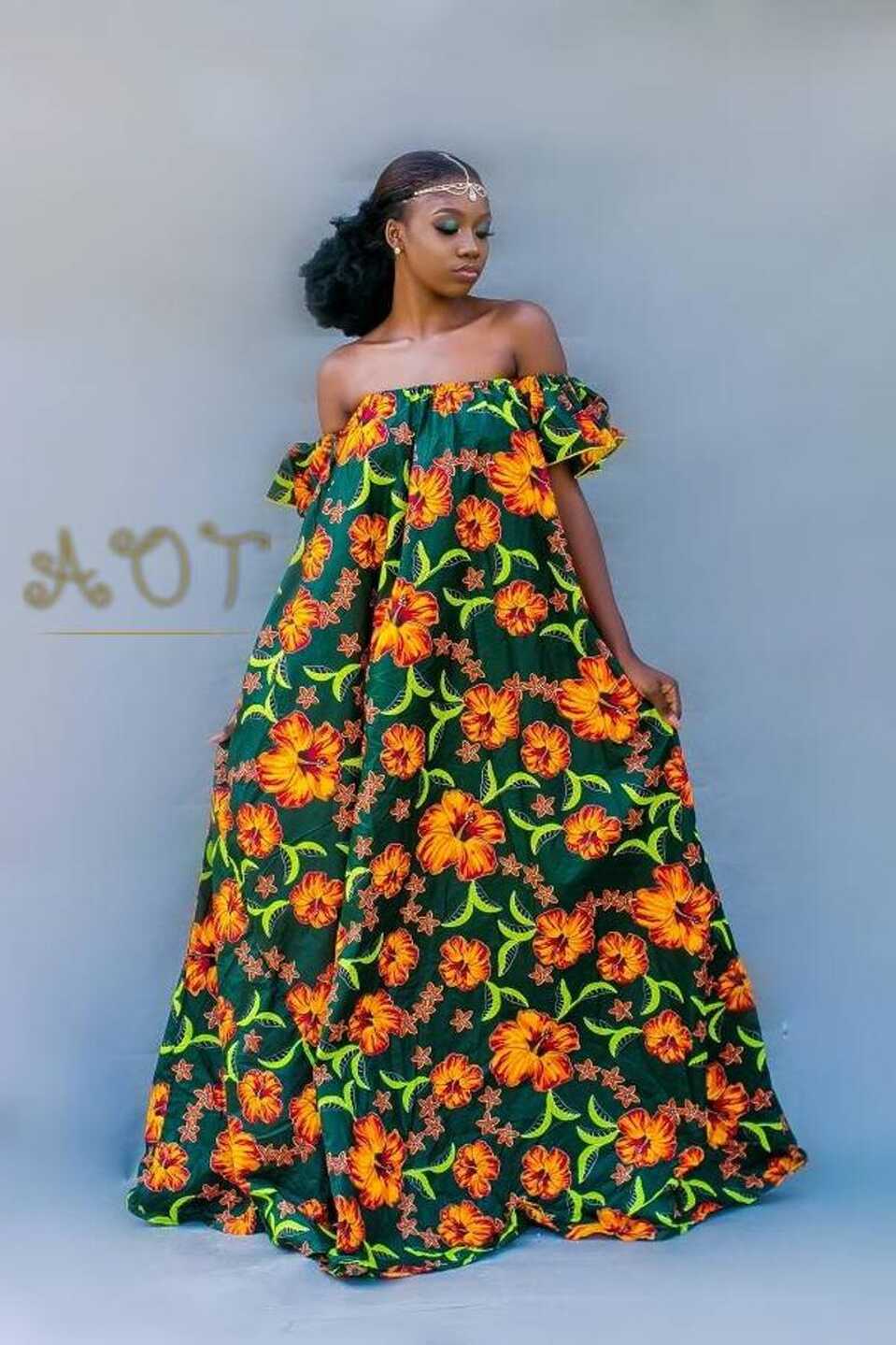 Ankara Maxi Dress, African Print Maxi Dress, Kitenge off shoulder ...