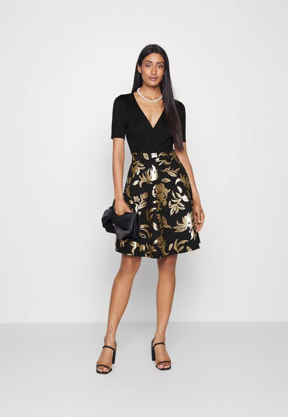 Anna Field Cocktail dress / Party dress - black/gold/black ...