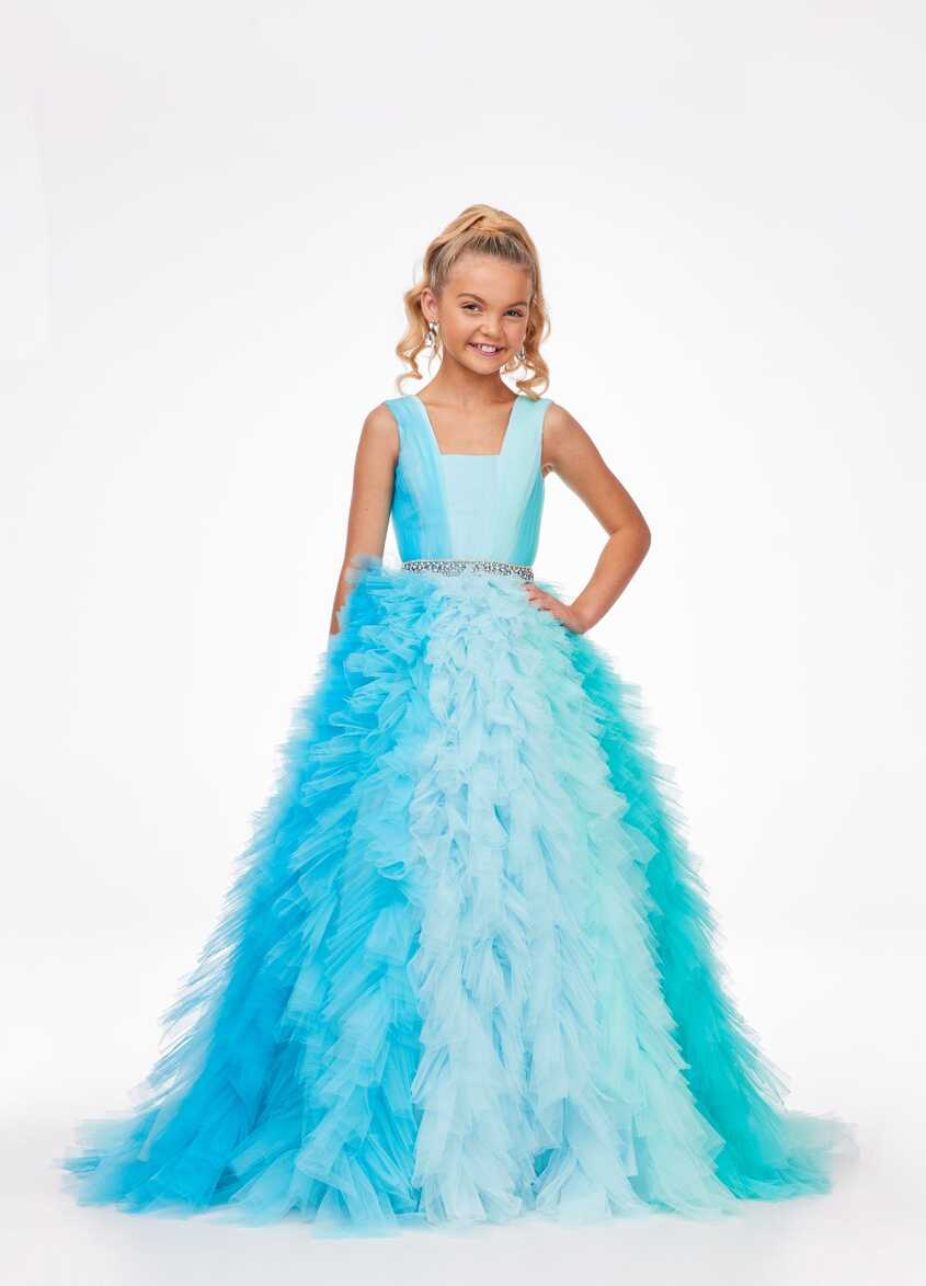 Ashley Lauren Kids 8137 Size 10, 12 Blue Girls Preteens Pageant ...