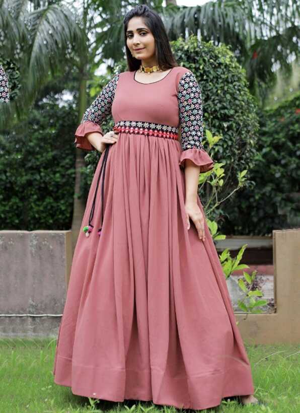 Attractive Pink Designer Gown -