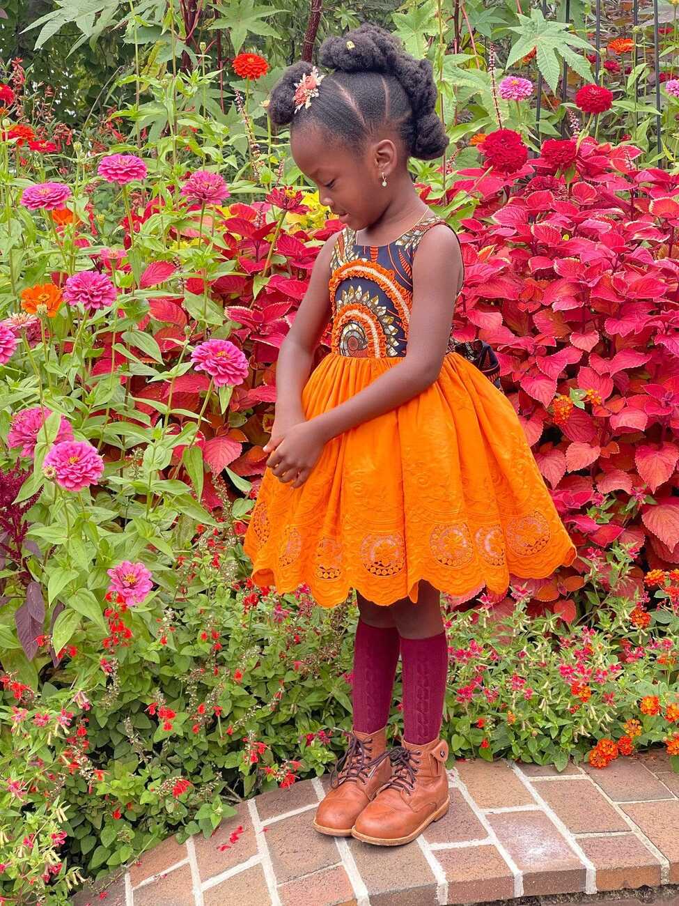 Autumn Dress - ooak | Trendy fall african print dress for girl ...