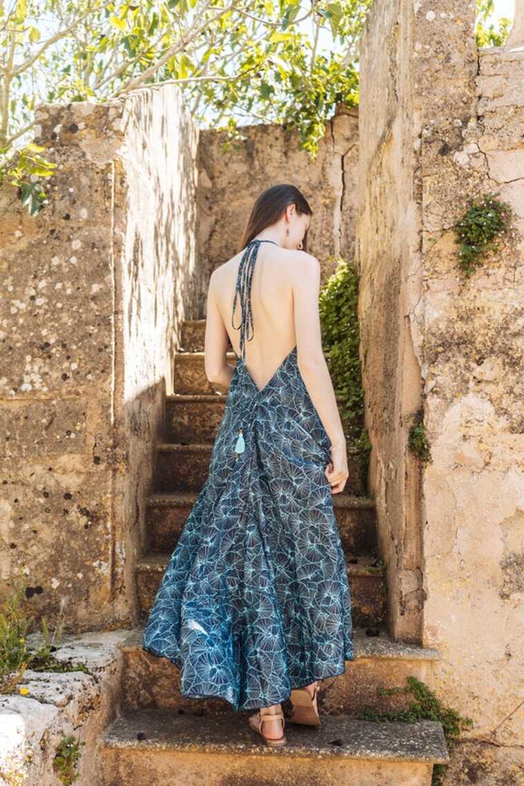 BACKLESS DRESS, Boho Summer Dress, Long SILK Dress, Ibiza Beach ...