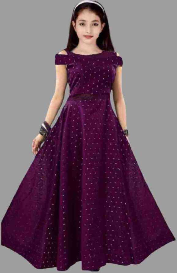 BAHERI Girls Maxi/Full Length Festive/Wedding Dress Price in India ...