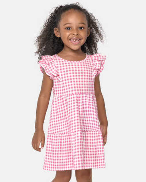 Baby And Toddler Girls Mix And Match Sleeveless Gingham Knit ...