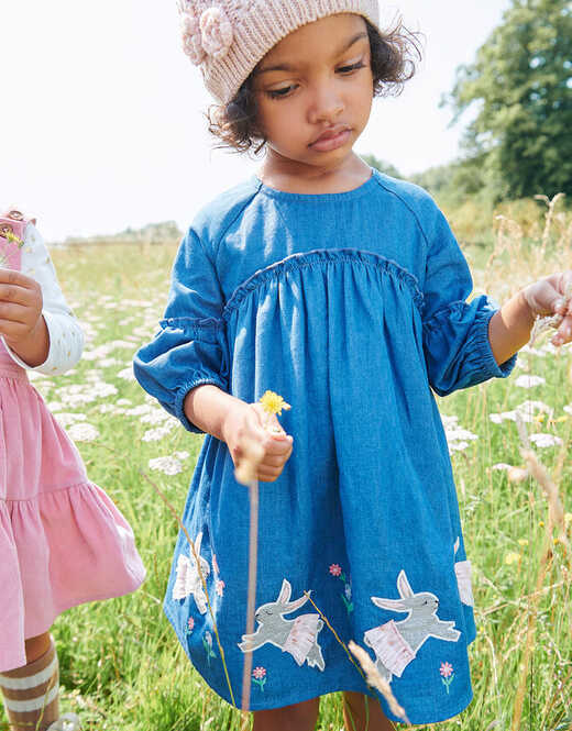 Baby Bunny Denim Dress Blue | Baby Girl Dresses | Monsoon Global.