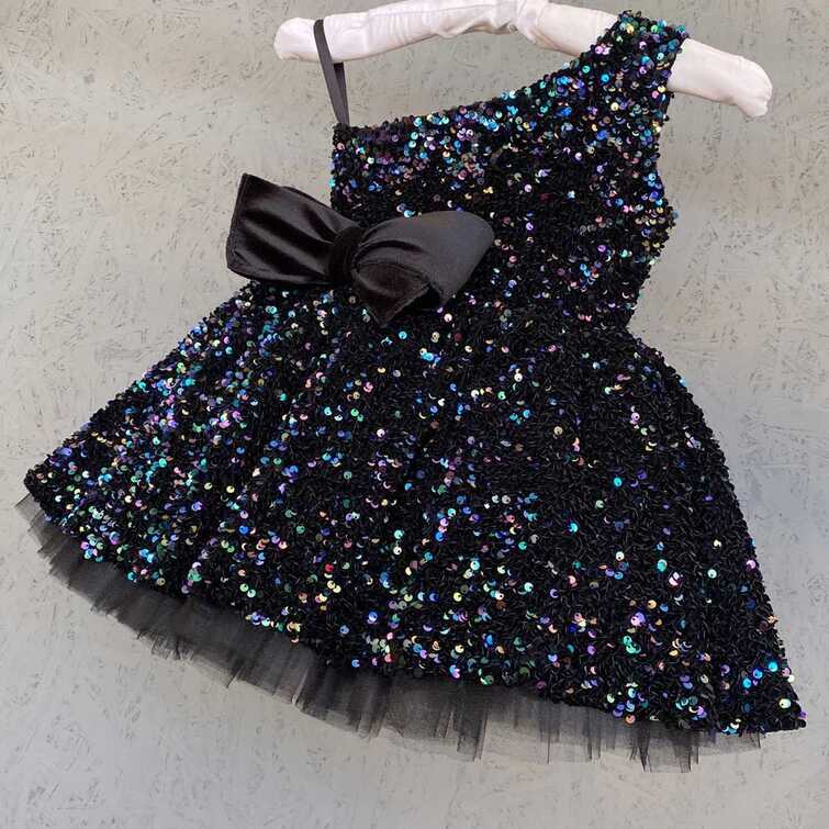 Baby Girl Dress Special Occasion, Black Sequin Dress, Sparkle ...