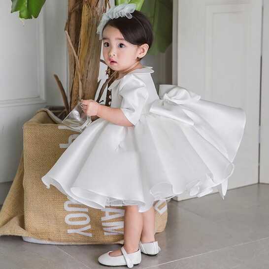 Baby Girl Dresses Big Bow 1 Years Infant Girl Birthday Dress Kids ...