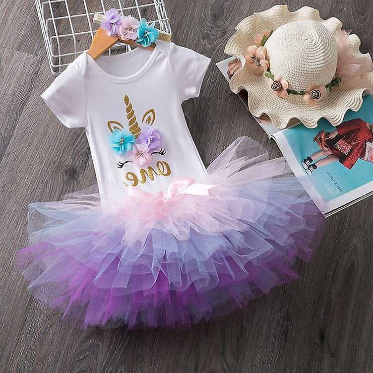 Baby Girl Summer Clothes 1st Unicorn Birthday Dress Brand Design ...