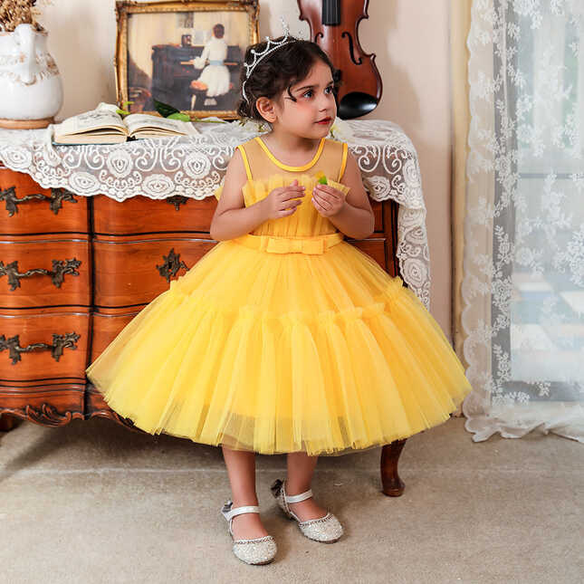 Baby Girls Birthday Party Princess Tulle Dress Toddler Wedding ...