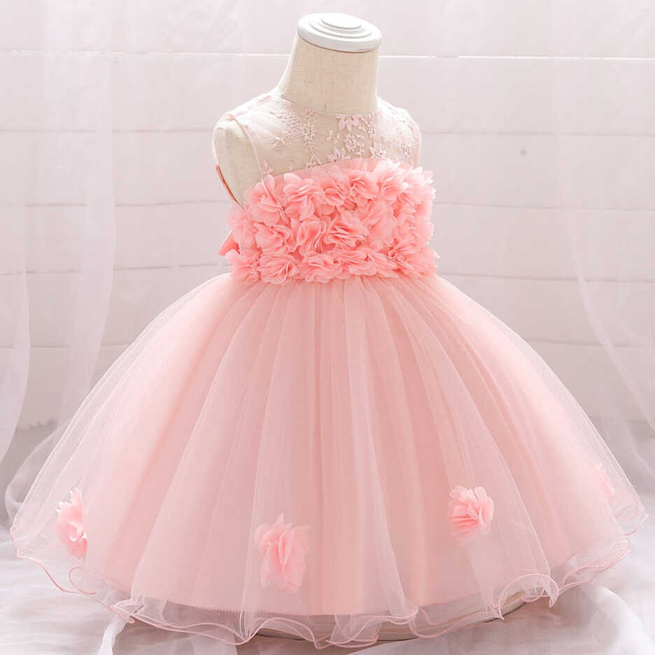 Baby Girls Dress 1 Year Birthday Princess Christening Gown ...